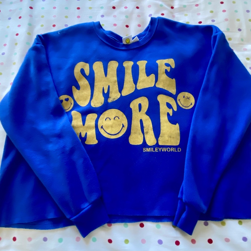 “Smile More” Cropped Women’s Sweatshirt